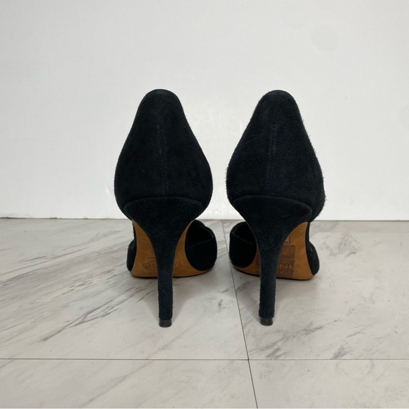 Vince D’Orsay Pointy Toe Black Suede Pump 7 1/2 M - Picture 3 of 15